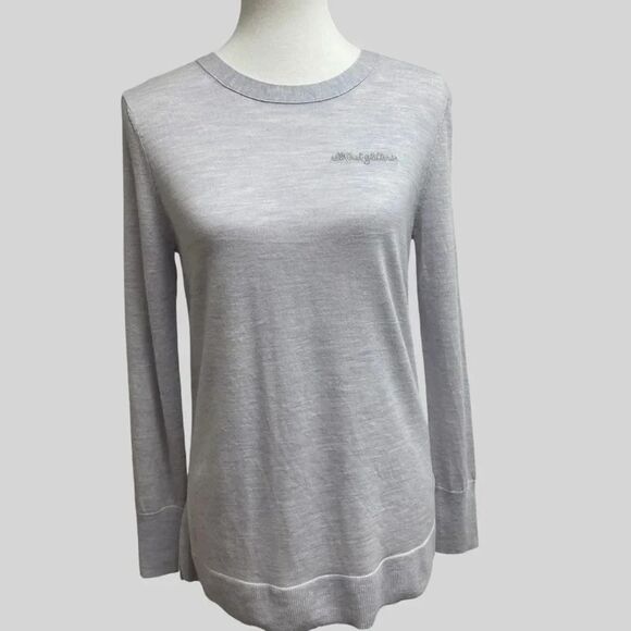 Banana Republic Extra Fine Merino Wool Crewneck Sweater. Womens Small. Blue grey - Picture 7 of 8